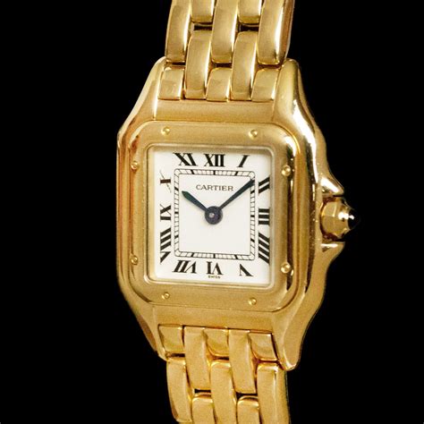 cartier gold watch vintage